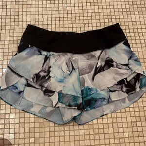 Floral Layered Athletic Shorts